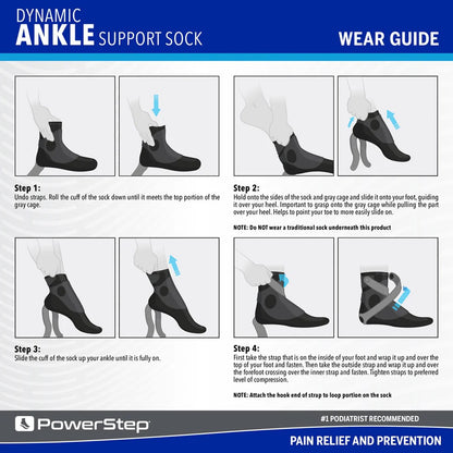 PowerStep® Dynamic Ankle Support Sock