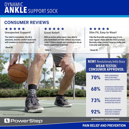 PowerStep® Dynamic Ankle Support Sock